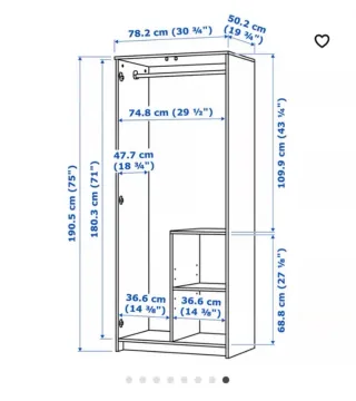 Armario blanco de madera