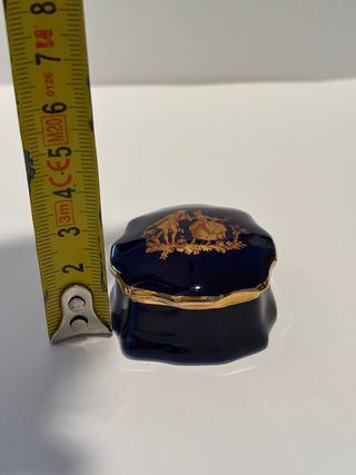 Cajita Limoges Francia Porcelana Dorada