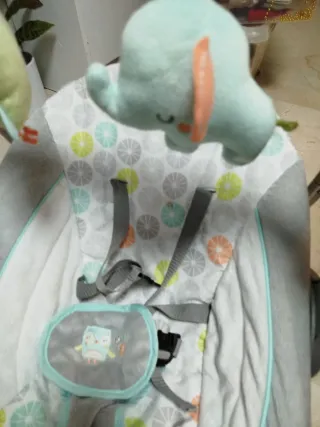 Hamaca bebé Ingenuity gris y mint