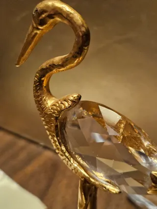 Swarovski Collezione Gru Cristallo Dorato