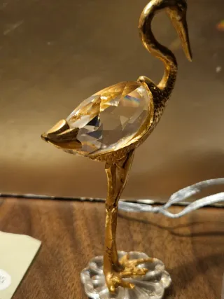 Swarovski Collezione Gru Cristallo Dorato