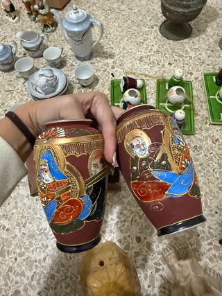 Juego de jarrones decorativos