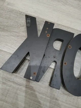 Lettere New York unite metallo legno