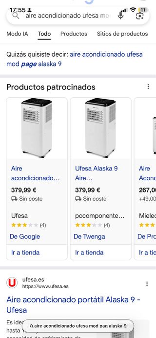 Aire Acondicionado Ufesa Alaska 9