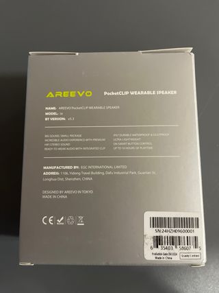 Altavoz Areevo PocketClip S8 Negro Precintado