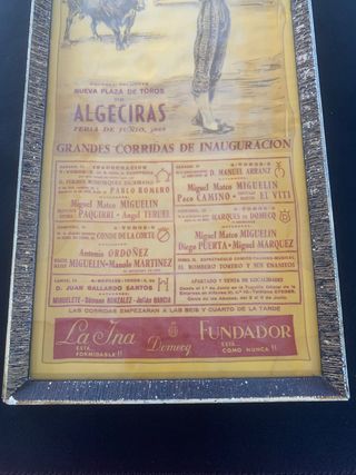 Cartel Toros Algeciras 1969 Inauguración