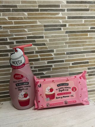 The Fruit Company Mousse y Toallitas Fresa Nata