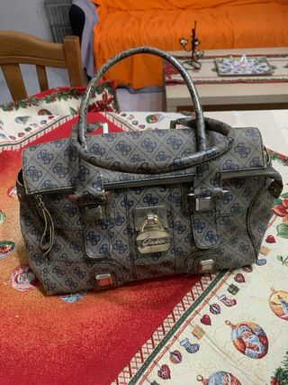 Borsa Guess monogram beige/marrone