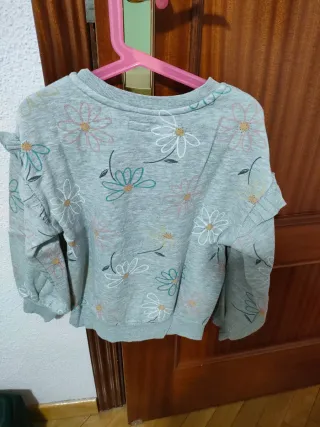 Sudadera niña flores 7/8 años