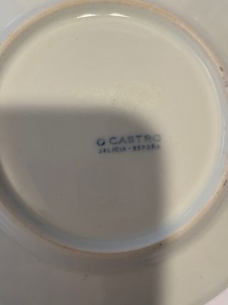 Plato de porcelana Castro Sargadelos