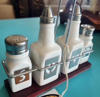 Set condimento sale pepe olio aceto