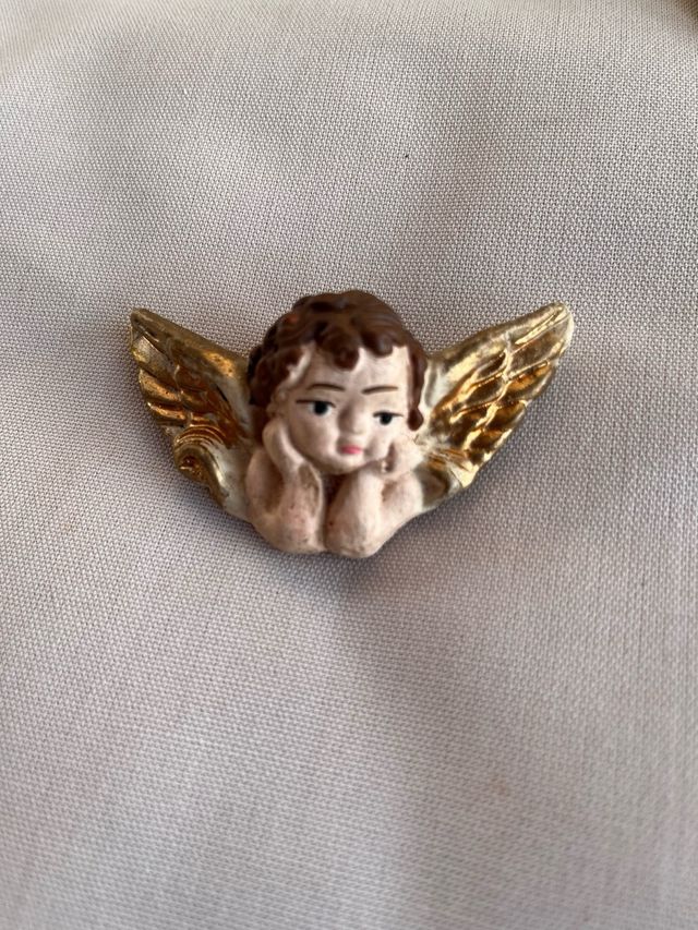 PAREJA DE ANGELITOS CELESTIALES MUY ANTIGUOS