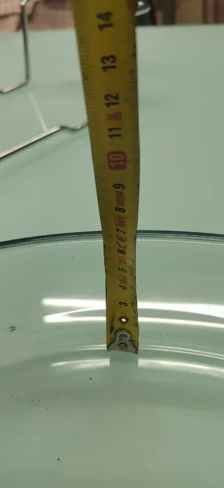 Fuente de cristal Pyrex con soporte