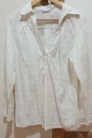 Camisa blanca manga larga Promod mujer