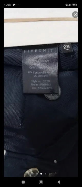 Pantalón mujer Fiveunits Azul