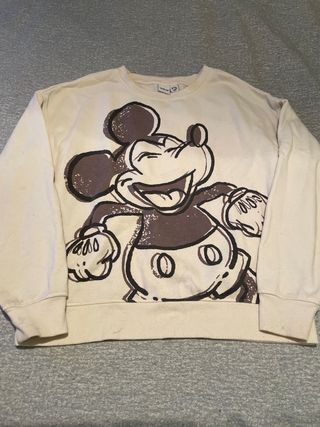 Sudadera Mickey Mouse Beige y Marrón