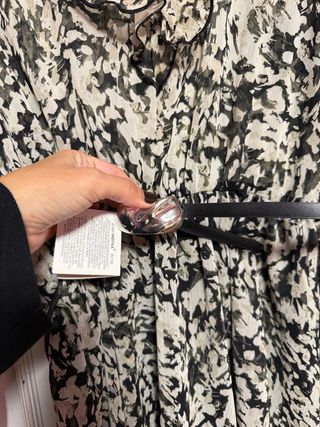 Vestido Zara Gasa Estampado Talla L