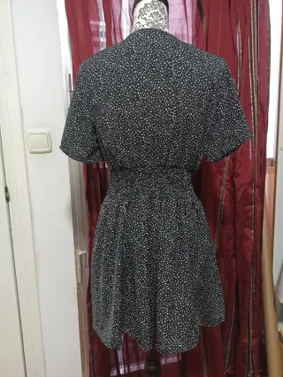 Vestido estampado blanco y negro