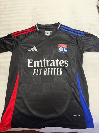 Camiseta Olympique Lyon 24-25 Adidas Negra