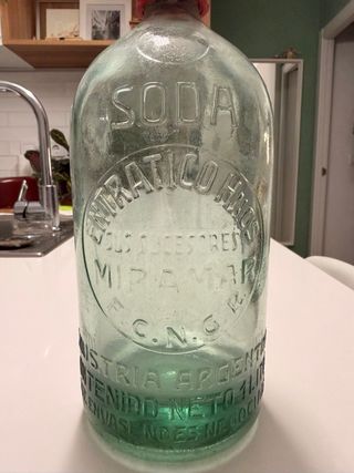 Sifón de Vidrio Antiguo Miramar
