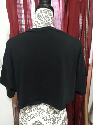 Camiseta Crop Top Negra Talla Única