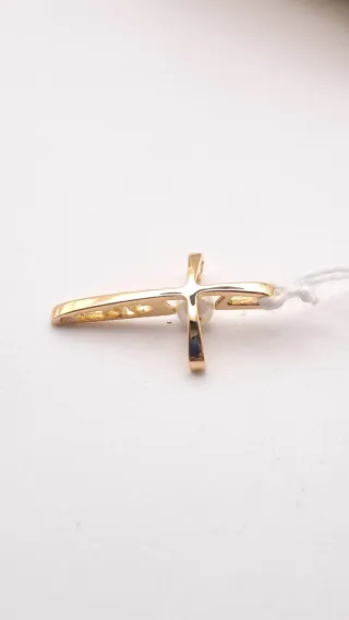 Cruz oro 18k con perla