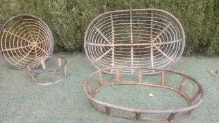 Conjunto jardín ratán 2 piezas