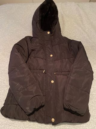 Chaqueta negra niña con capucha