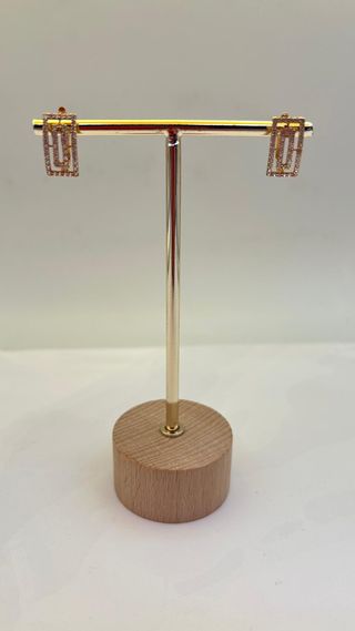 Pendientes Oro 18kl Diseño Geométrico