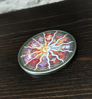 Moneta Sole Luna Zodiaco