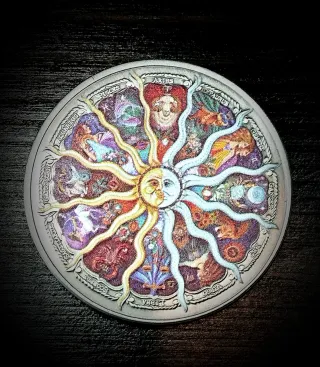 Moneta Sole Luna Zodiaco