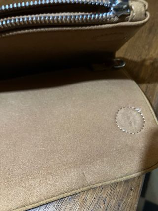 Bolso Zadig beige con dos cadenas y logo en el int