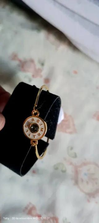 Pulsera Bimba y Lola dorada y blanca