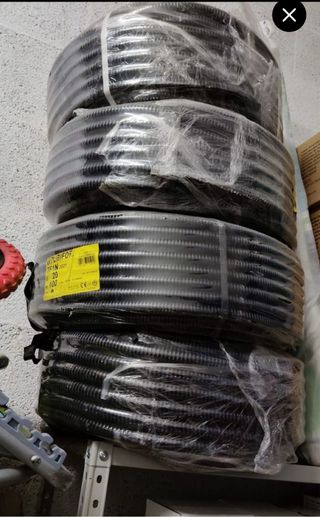 3 rotoli tubo corrugato nero per impianti