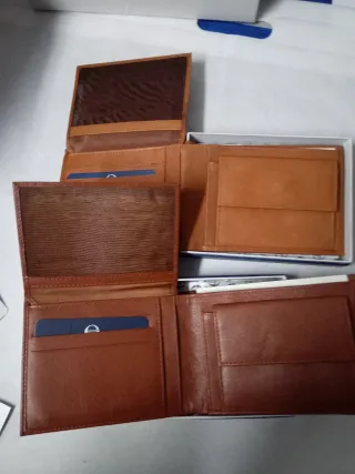 Coppia Portafogli Uomo Sergio Tacchini Pelle Cuoio