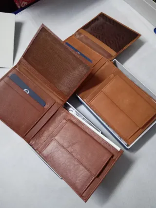 Coppia Portafogli Uomo Sergio Tacchini Pelle Cuoio