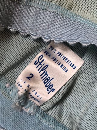 Faja vintage azul con encaje