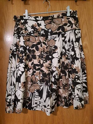 Falda estampada flores