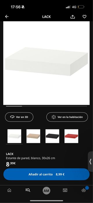 Estante pared LACK Ikea 30x26cm blanco