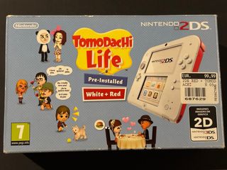 Nintendo 2DS Tomodachi Life White + Red