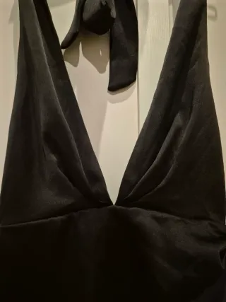 Vestido Negro Corto Halter