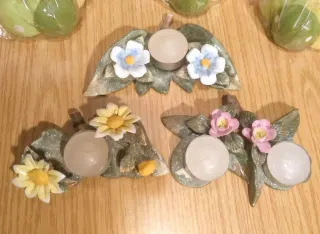 33 Candele decorative + 3 portacandele.