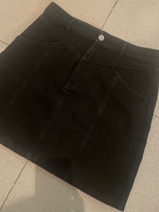 Falda vaquera negra mujer