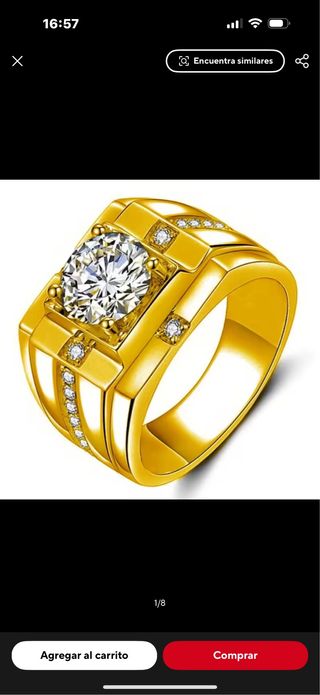 Anillo Oro Enchapado Plata