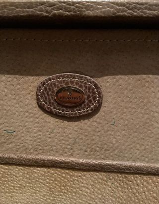 Maletín de piel LLADRÓ marrón y beige