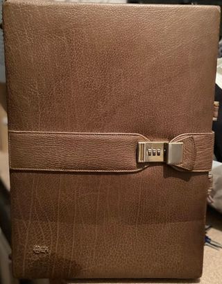 Maletín de piel LLADRÓ marrón y beige