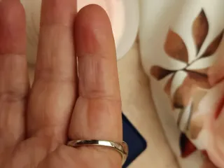 Anillo Piedra Marrón y Plateado