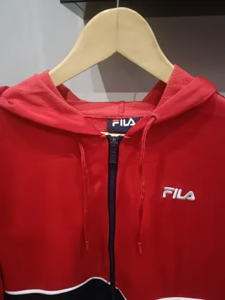Sudadera Fila Roja y Azul con Capucha