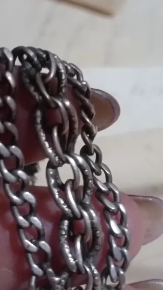 Bracciale Argento 800 3 Catene chiusura scomparsa