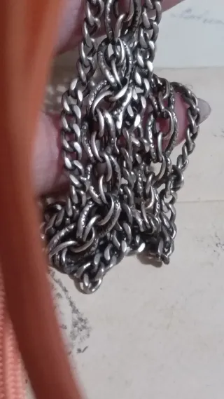 Bracciale Argento 800 3 Catene chiusura scomparsa